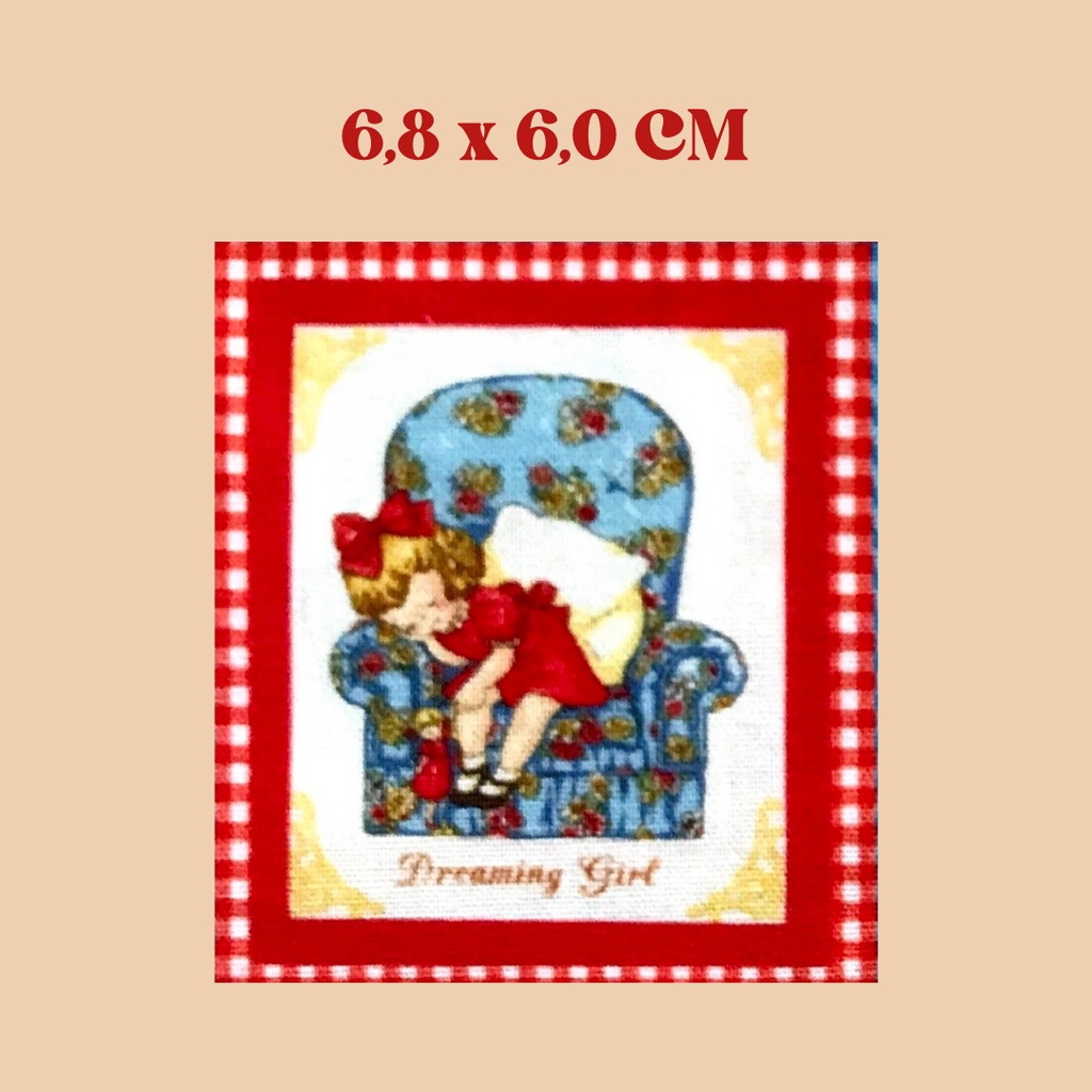 Sticker ủi nhiệt phong cách retro cổ điển Châu Âu, vải may vá, trang trí DIY, đồ handmade patchwork vintage