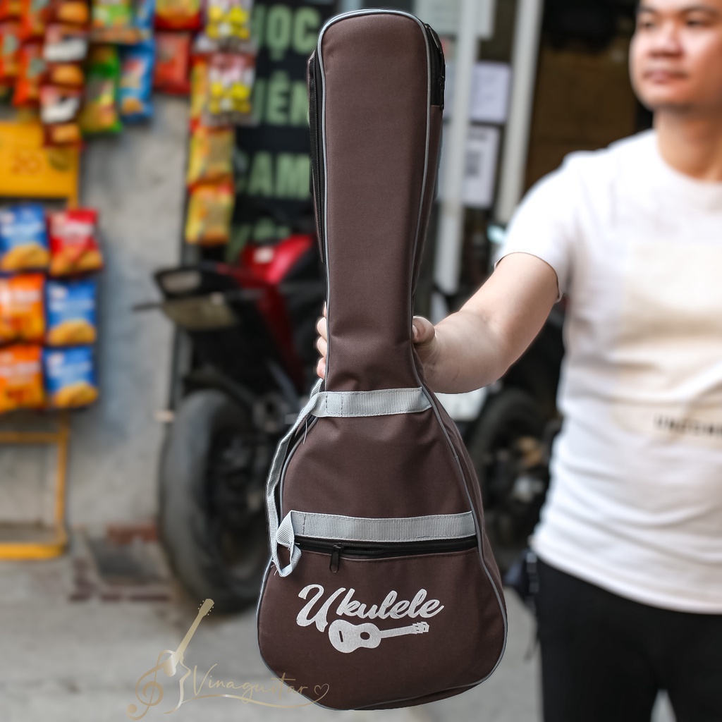 Bao đàn ukulele handmade 6 lớp vải dù siêu bền Vinaguitar cho mọi cỡ đàn  bao đàn ukulele soprano concert tenor