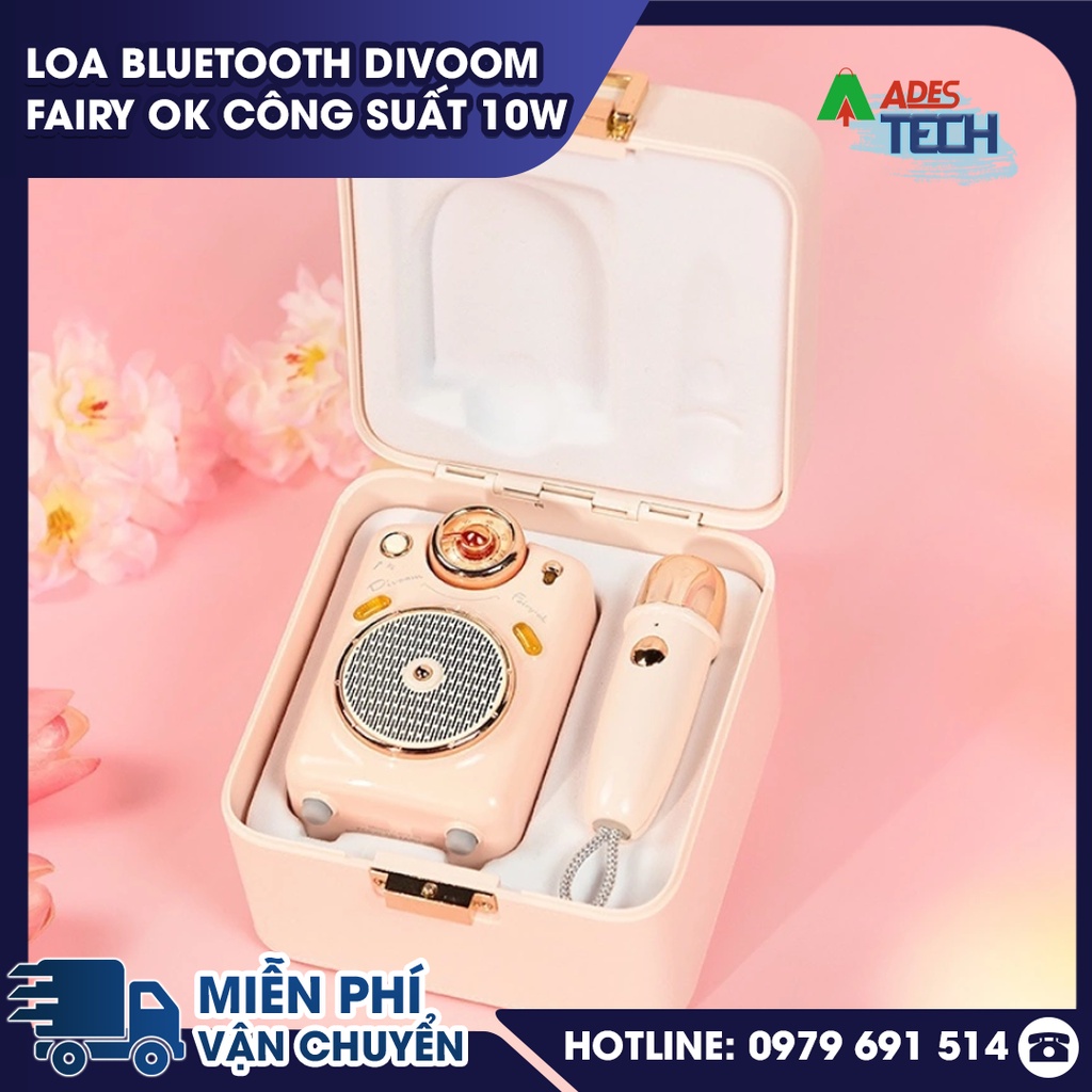 Loa Divoom Fairy Ok | Loa Bluetooth Kết Hợp Micro Karaoke Đa Năng 4.5 | Bảo Hành Chính Hãng 12 Tháng
