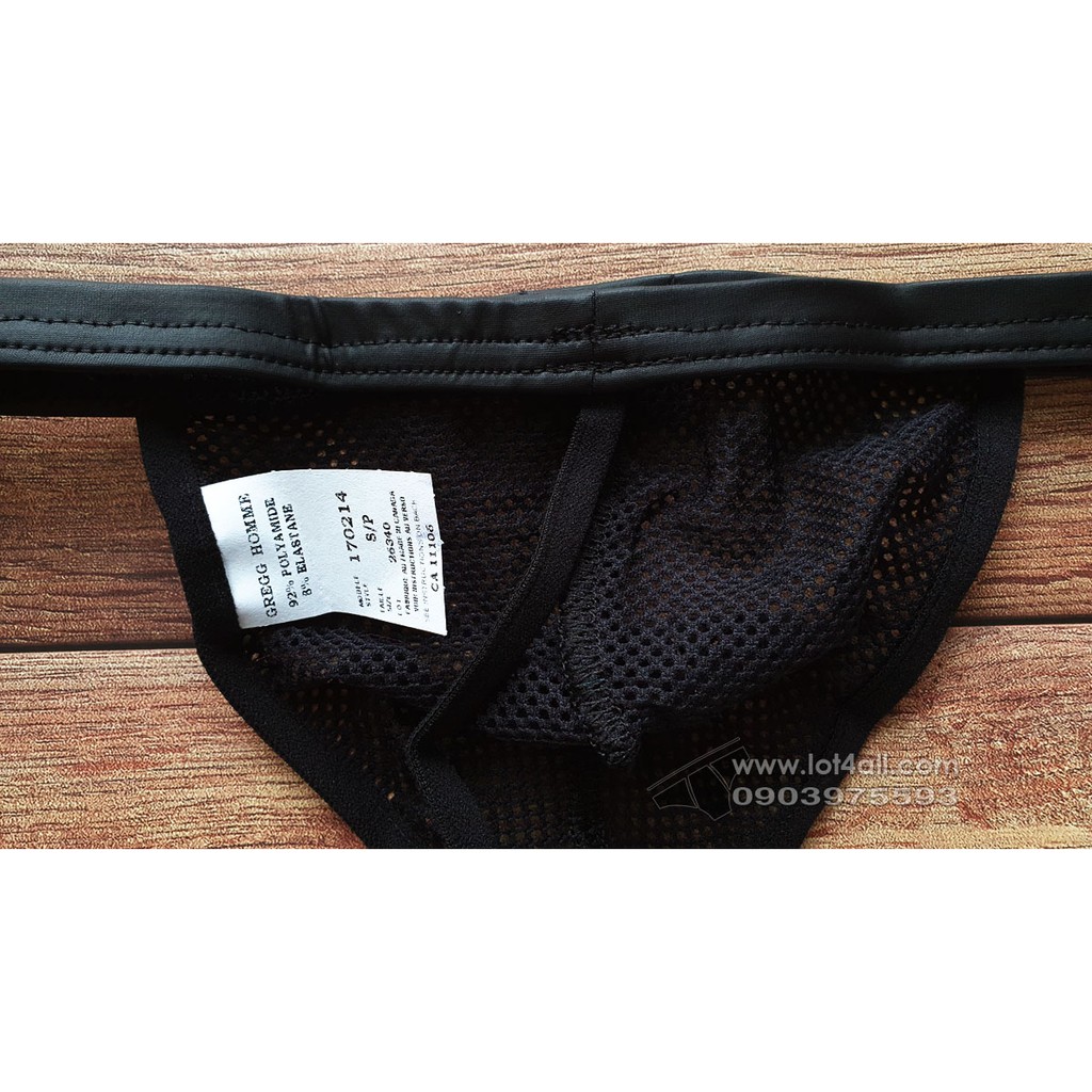 [CHÍNH HÃNG] Quần lót nam Gregg Homme 170214 Strap Sheer Thong Black