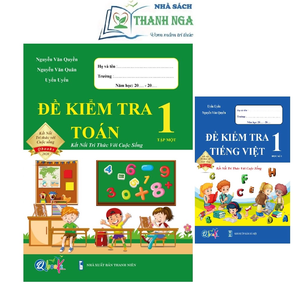 Sách - Combo Đề Kiểm Tra Toán và Tiếng Việt 1 - Kết nối tri thức với cuộc sống - Học Kì 1 (2 cuốn)