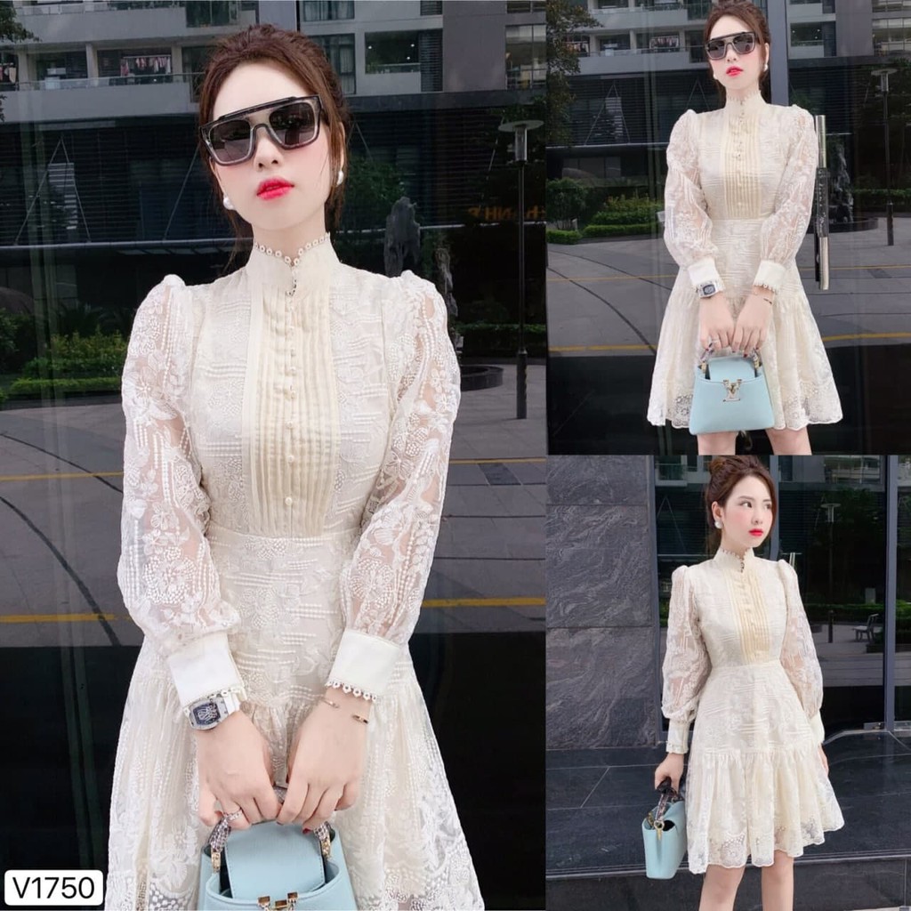 Đầm ren thiết kế tay bồng công chúa V1750_Adelashop.design[kèm ảnh thật] | BigBuy360 - bigbuy360.vn
