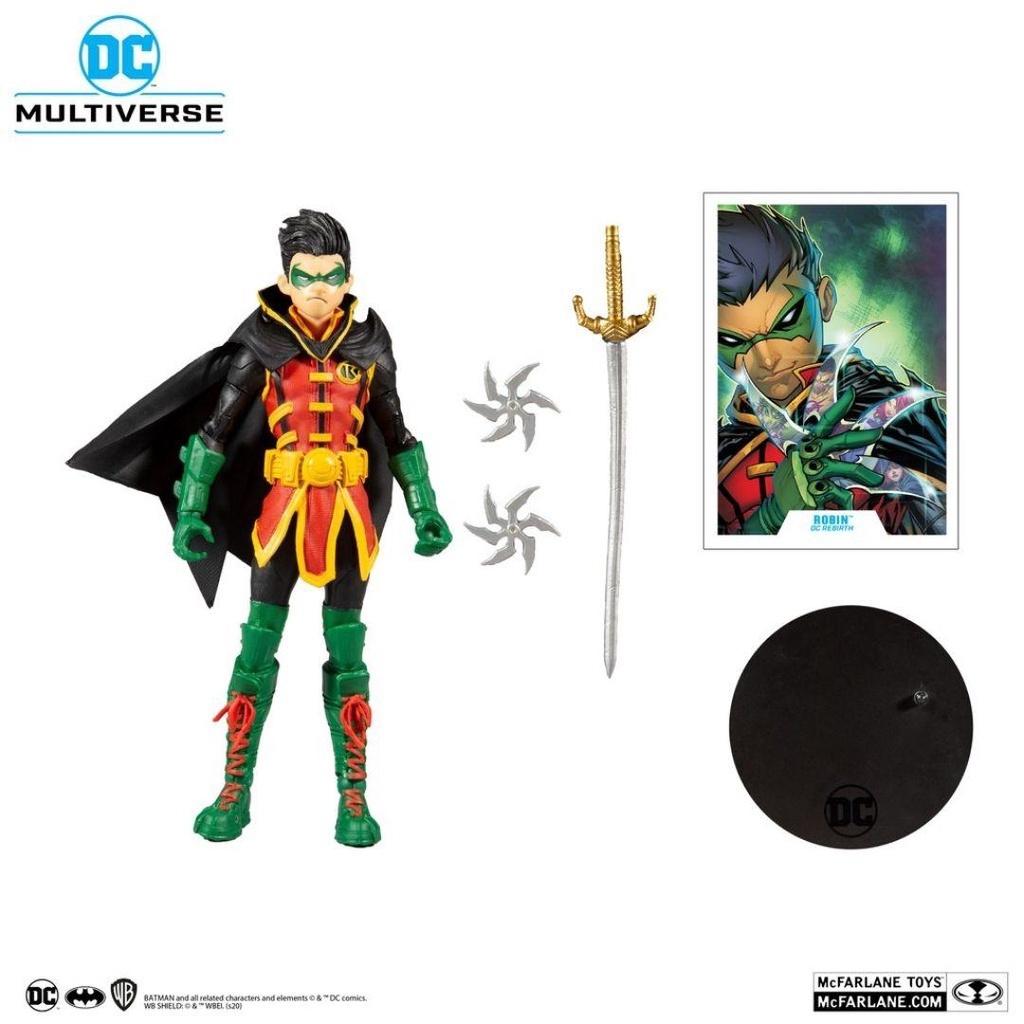 Mô hình DC Multiverse Damien Wayne Robin 18cm McFarlane Mô hình có khớp Nhựa PVC, ABS CHÍNH HÃNG MỸ DCMF02