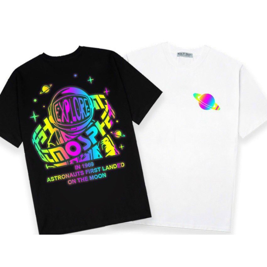 Áo thun nam tay lỡ freesize phông form rộng dáng Unisex mặc cặp, nhóm, lớp in hình phản quang | BigBuy360 - bigbuy360.vn