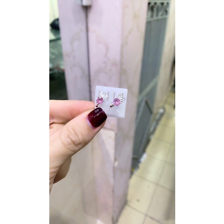 Khuyên tai đính đá hình thỏ cho bé