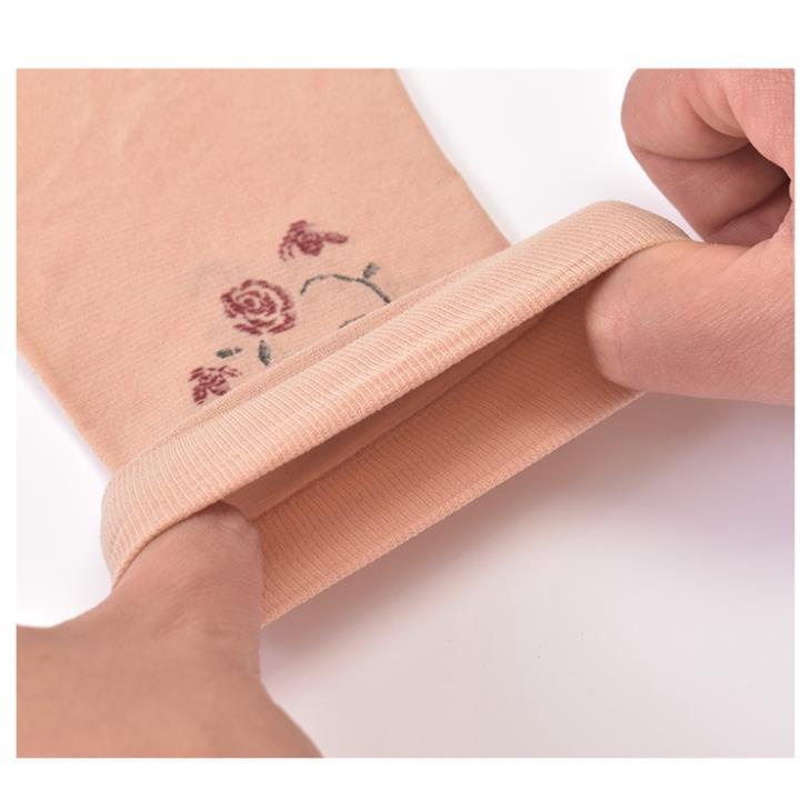 Tất vớ nữ KOGANO tất nữ cổ cao da chân họa tiết hoa co giãn đi giày búp bê, giày thể thao chạy bộ, yoga FAS-001325