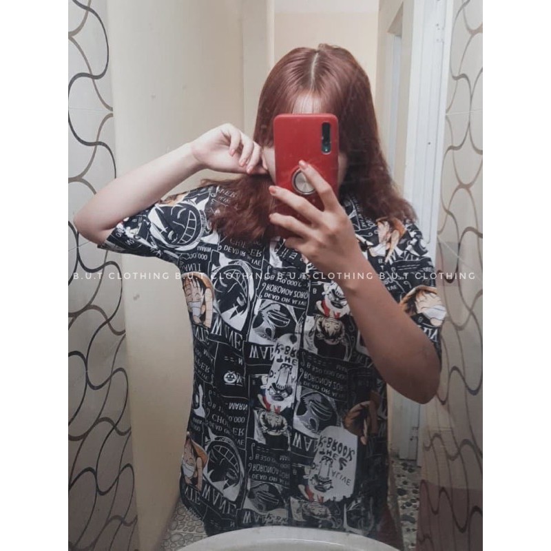 Áo sơ mi họa tiết ngắn tay unisex trơn mềm dành cho nam nữ | BUTCLOTHING