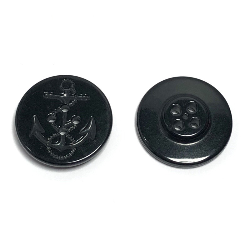 5 cái - Nút lớn 3cm loại nhựa tốt bóng đẹp khắc hoa văn mỏ neo tinh xảo dùng trang trí áo khoác, đầm, quần, sp handmade