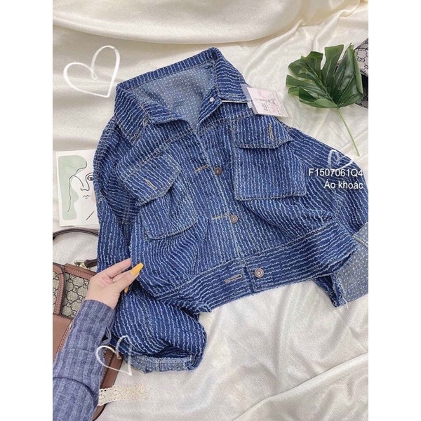 Áo khoát jeans dệt