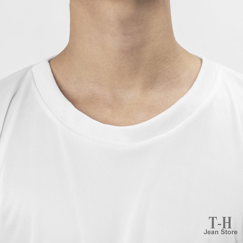 Áo thun trơn nam trơn cổ tròn TH Store chất cotton co giãn bốn chiều, thấm hút mồ hôi màu đen | BigBuy360 - bigbuy360.vn