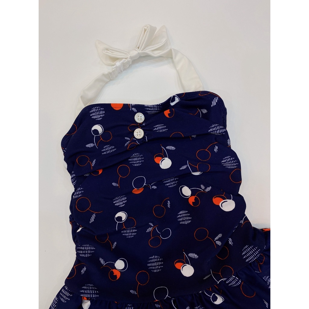 Bộ bơi liền Janie&Jack màu xanh navy hình cherry đỏ trắng