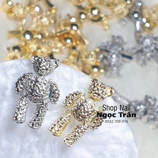 [Ảnh thật] Charm Gấu Chuyển Động Đính Móng