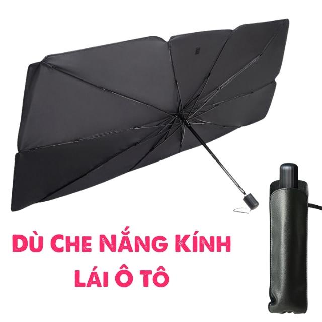 Dù che nắng kính lái ô tô cách nhiệt cao cấp gấp gọn, Ô che nắng kính lái ô tô cao cấp cách nhiệt, Tặng Kèm Bao Da