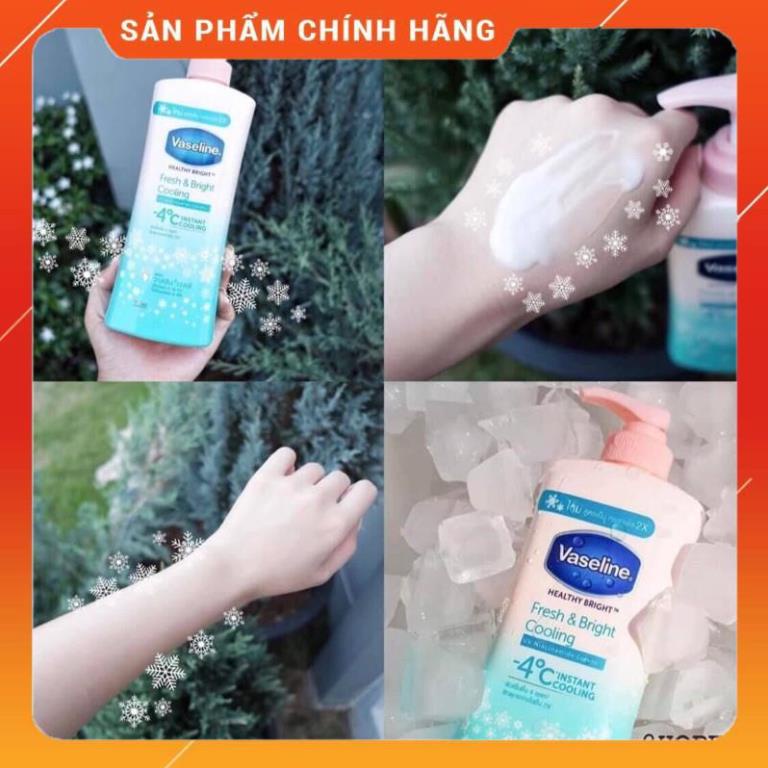 [HÀNG CHÍNH HÃNG] Sửa Dưỡng Thể VASELINE FRESH & BRIGHT COOLING -4C chai to 525ml Thái Lan dưỡng ẩm trắng da chống nắng | BigBuy360 - bigbuy360.vn