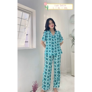 Đồ bộ nữ pijama ❤️❤️ đồ bộ mặc nhà quần dài lụa satin mềm mịn momosa shop