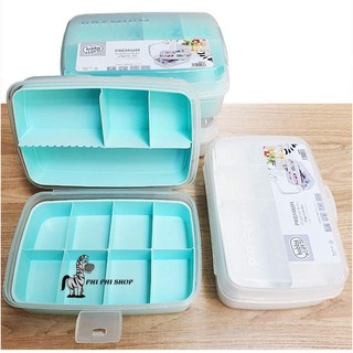 Hộp nhựa đa năng Lock&Lock Hobby Life khay chia ô 2 tầng THB606