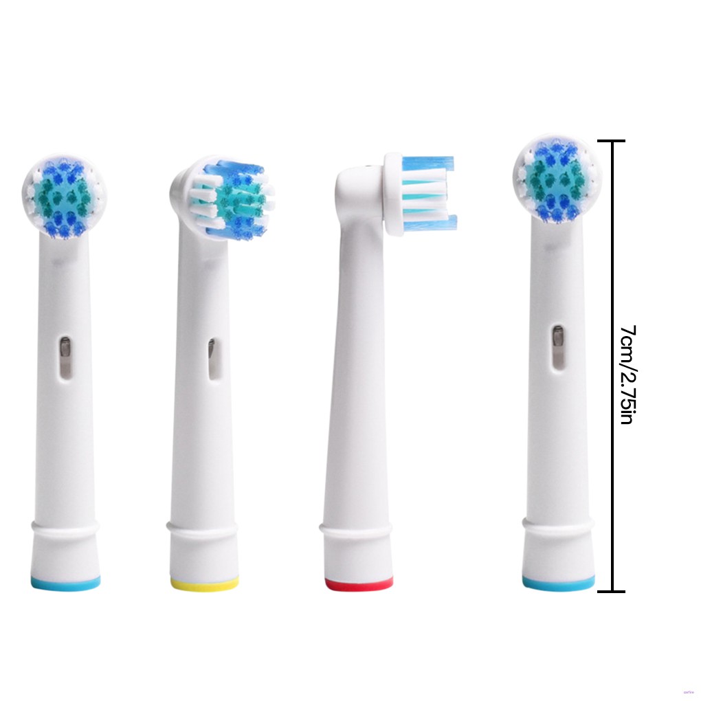 (hàng Mới Về) Set 4 Đầu Bàn Chải Đánh Răng Điện Hình Tròn Lông Mềm Thay Thế Cho Braun Oral-b