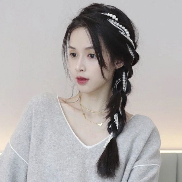 Yang Chaochao's Phụ Kiện Kẹp Tóc Trang Điểm Cô Dâu Hình Bướm Đính Ngọc Trai Siêu Xinh