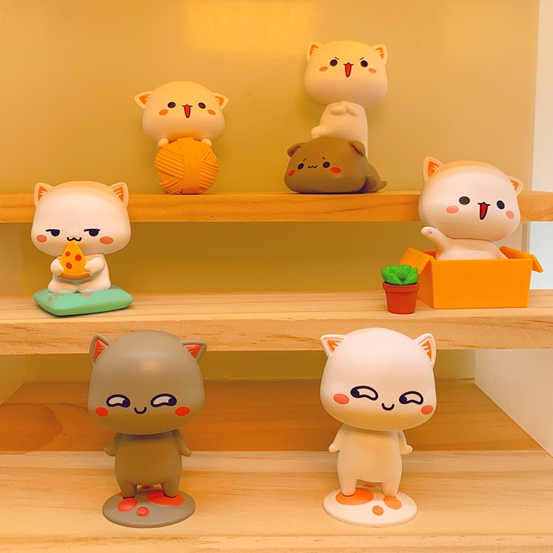 Tượng mèo trang trí  Mô hình mèo dễ thương, tượng mèo con đáng yêu , mèo nào cắn mỉu nào Zalo