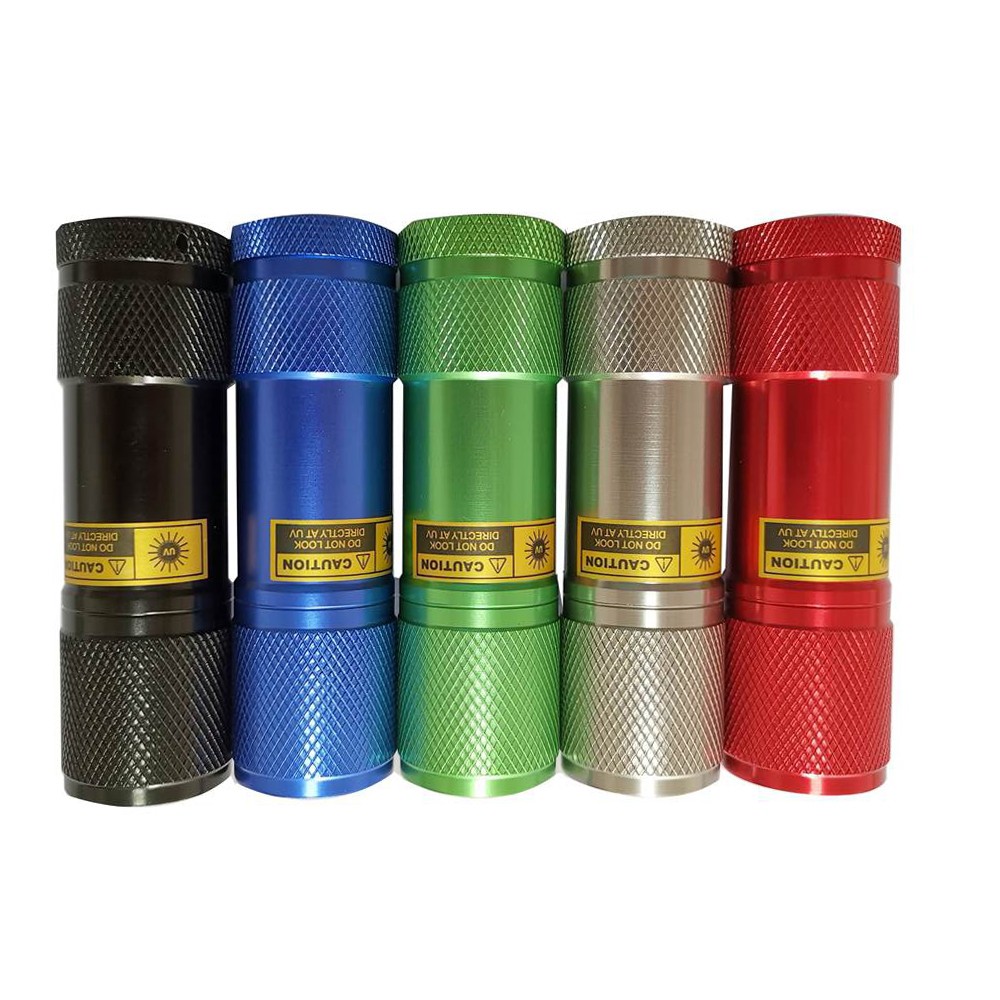 Alonefire Đèn Pin uv 9led 395nm mini Bằng Hợp Kim Nhôm Dùng Cho Pin Aa