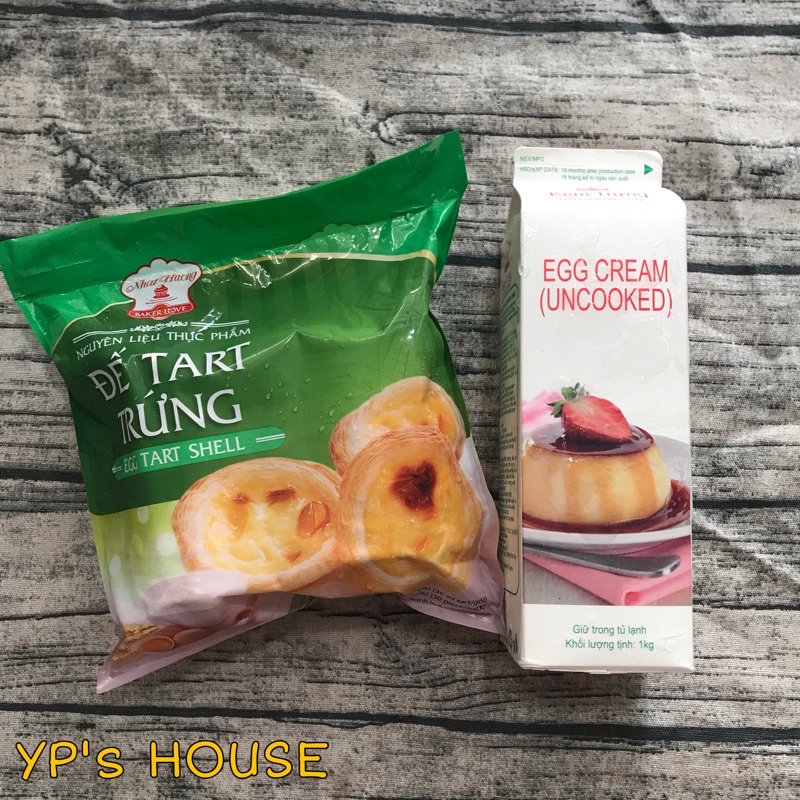 Combo đế tart trứng + kem trứng truyền thống