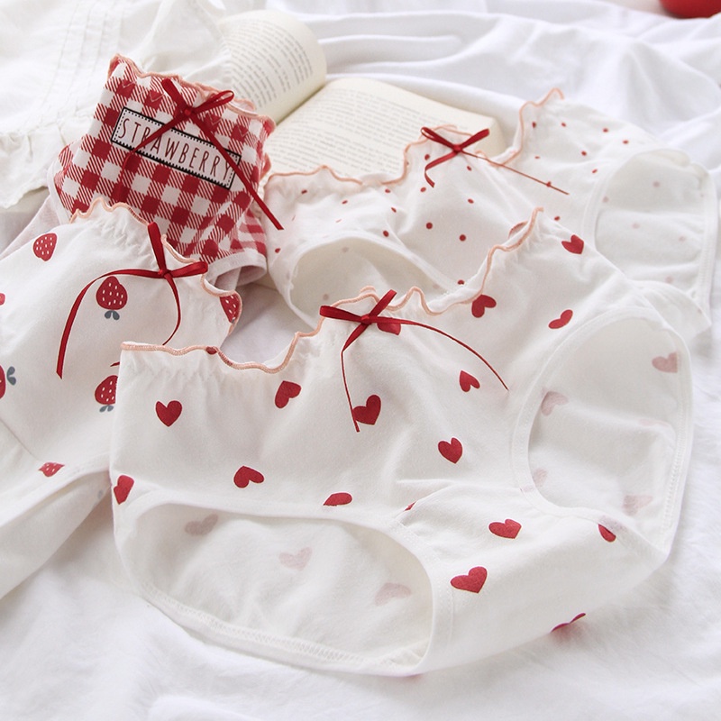Quần Lót Nữ Cotton Kháng Khuẩn STRAWBERRY Thời Trang Nhật Bản . Hàng Loại Đẹp.