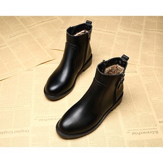 [Hàng Order] Boot nữ cổ ngắn lót lông bên trong