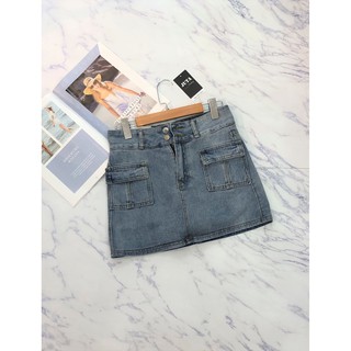 Chân váy jeans kèm lót quần dáng ngắn - j202021