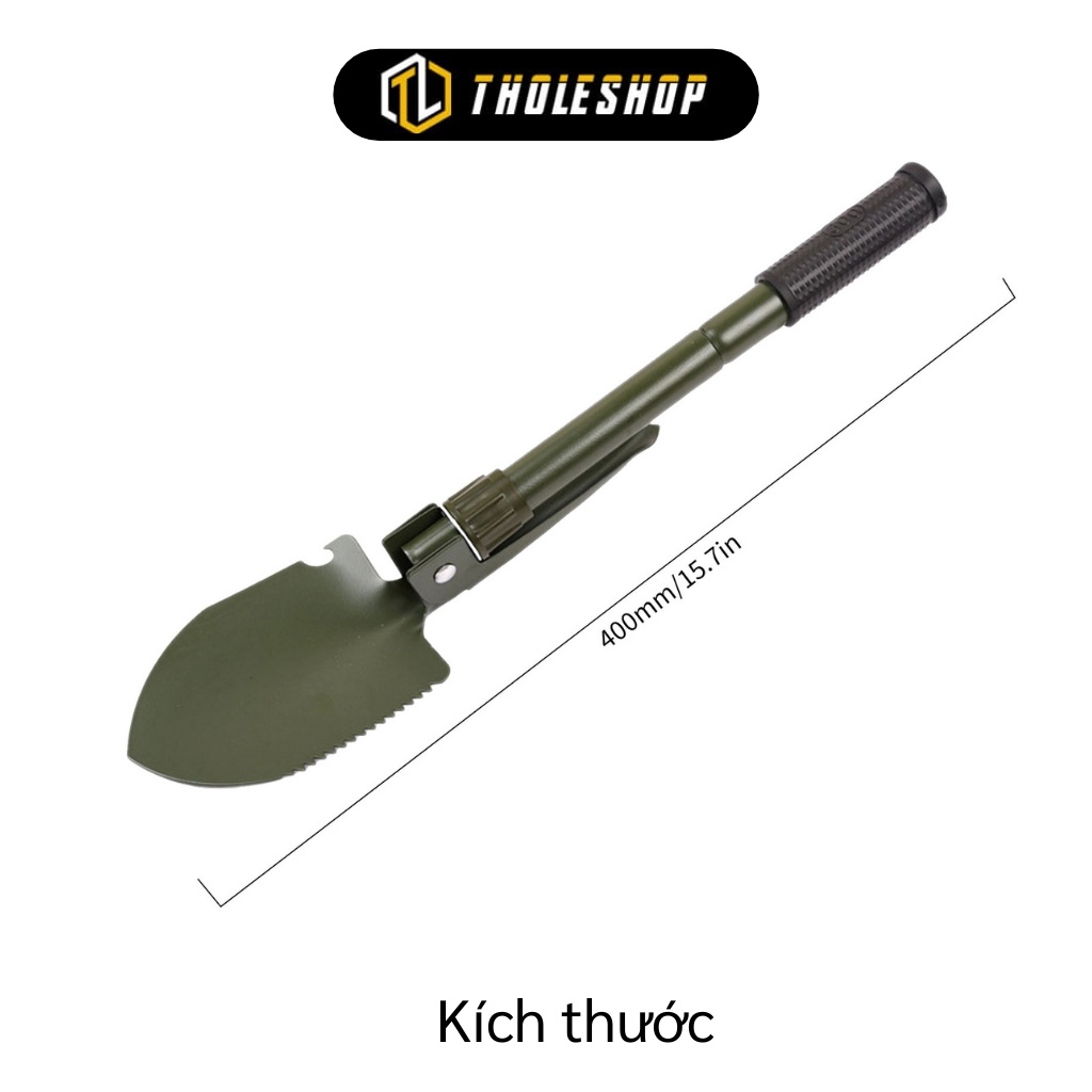 Dụng Cụ Làm Vườn - Bộ Cuốc Xẻng Đa Năng Làm Vườn 4in1 Kèm La Bàn Gấp Gọn, Có Túi 8325