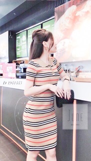 Váy len kẻ cổ đức mongtoghi nữ VAY268