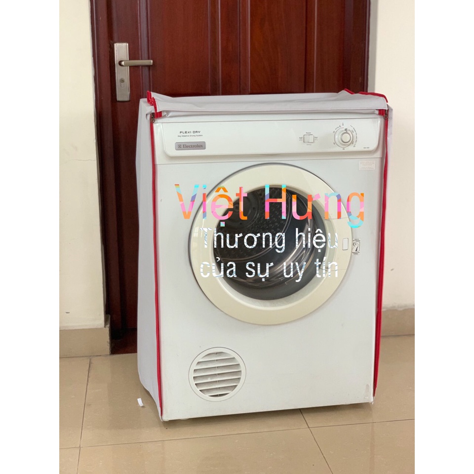 Áo trùm bọc máy giặt lồng ngang cửa dưới Việt Hưng, bọc máy giặt chống thấm bảo vệ cho máy giặt luôn mới tránh mưa nắng.