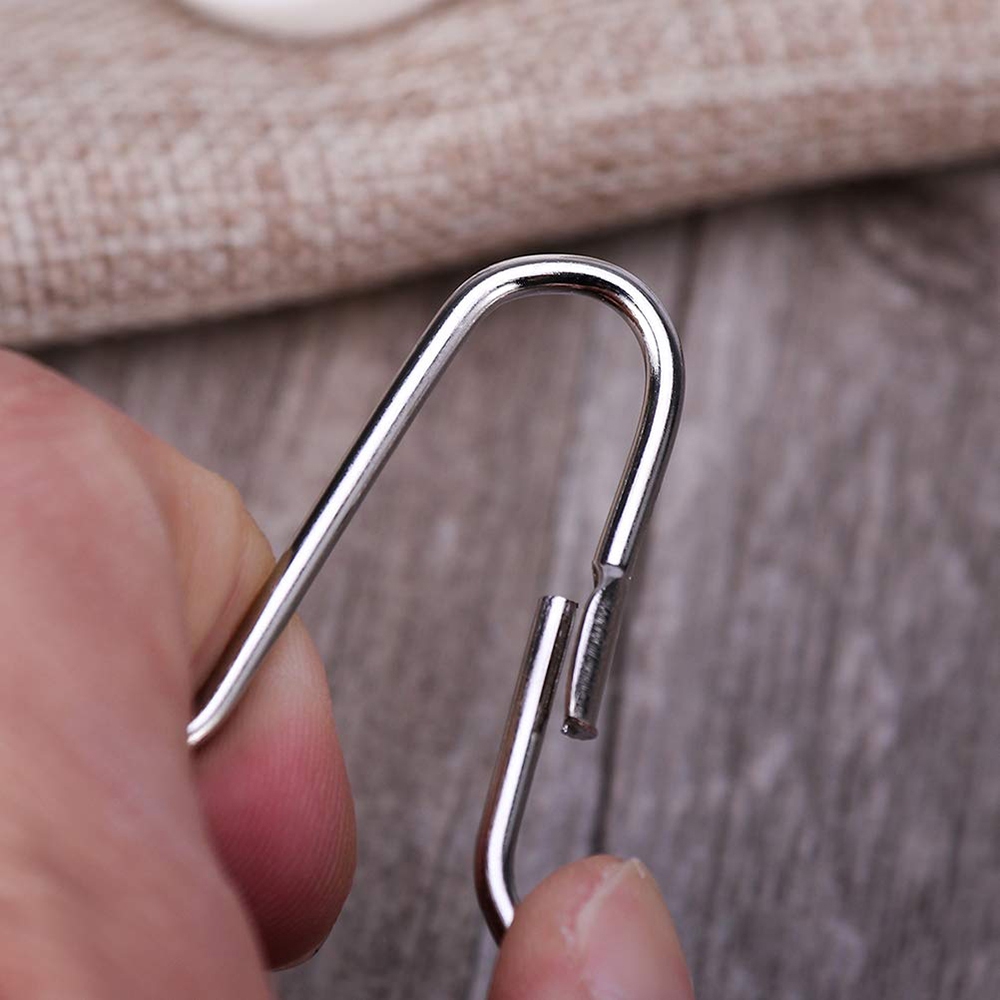 Set 50 Móc Treo Rèm Nhà Tắm Bằng Kim Loại Tiện Dụng