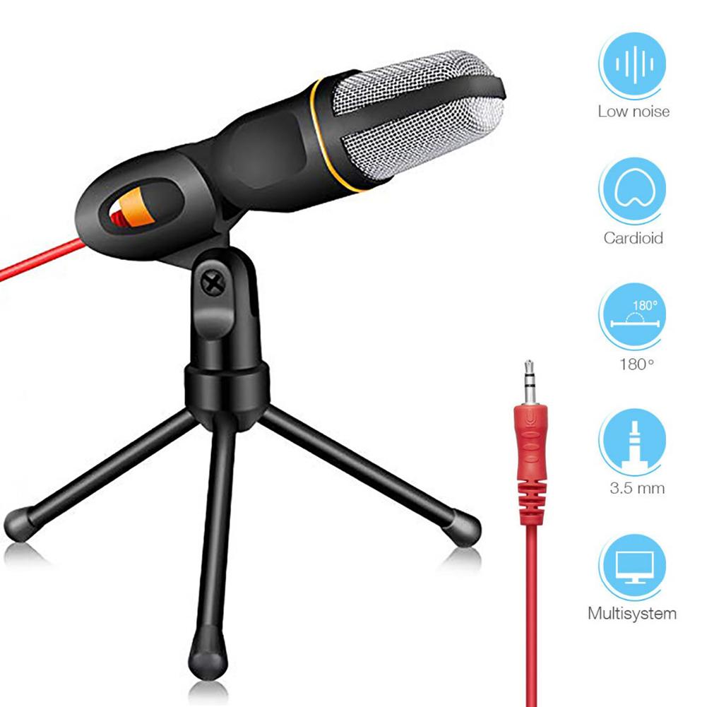 Bộ ngưng tụ Micrô 3.5mm Cắm âm thanh nổi MIC Chân máy tính để bàn Skype