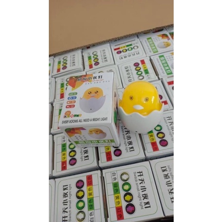 FREESHIPĐèn Ngủ Cảm Ứng Hình Con Gà Mini Dễ Thương, Đèn Ngủ Cảm Biến Hình Gà Vàng