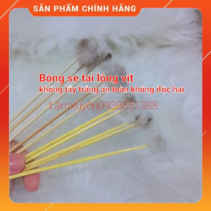 Bông se tai lông vịt XIÊM không xù lông_ không tẩy trắng🌹FREESHIP🌷 nhỏ gọn,tiện dụng,an toàn,cây gỗ nhỏ,lông vịt mềm mịn
