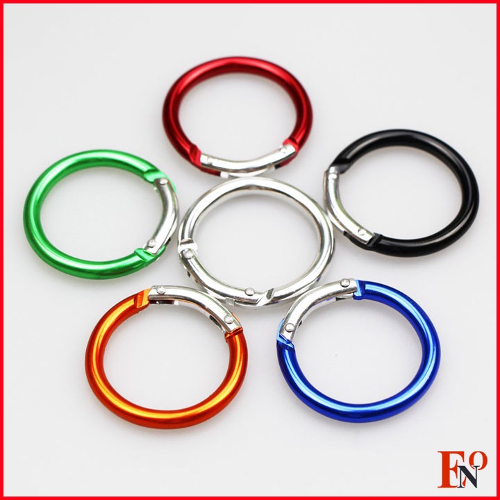 Móc Khóa Nhôm Carabiner Hình Tròn Mix Phụ Kiện Handmade Trang Trí Treo Ba Lô  Đẹp  Gọn Nhẹ