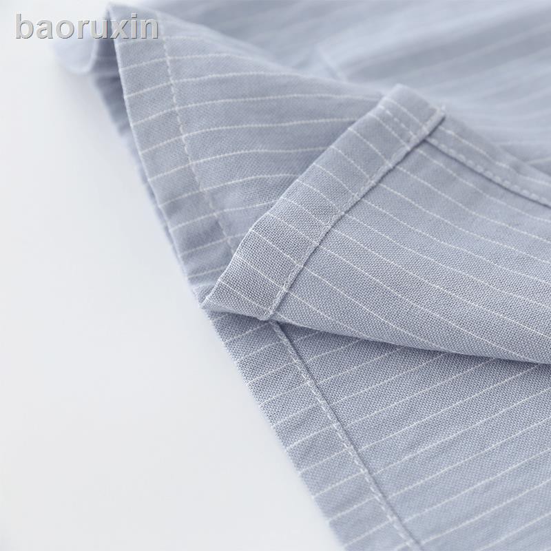 Muji Bộ Đồ Ngủ Kiểu Kimono Nhật Bản Kẻ Sọc Thiết Kế Xinh Xắn Cho Các Cặp Đôi