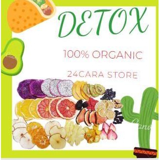 Set 40 gói trà trái cây sấy khô giảm cân, DETOX KOREA (ảnh thật) không kèm bình, hộp, túi vải