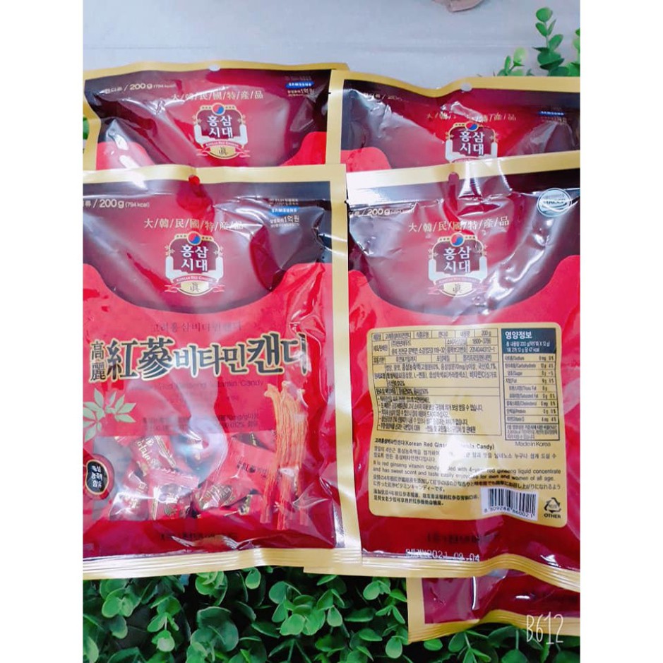 GIÁ SỐC: 1 GÓI KẸO HỒNG SÂM HÀN QUỐC ĐẶC BIỆT 200 GR, date 2021
