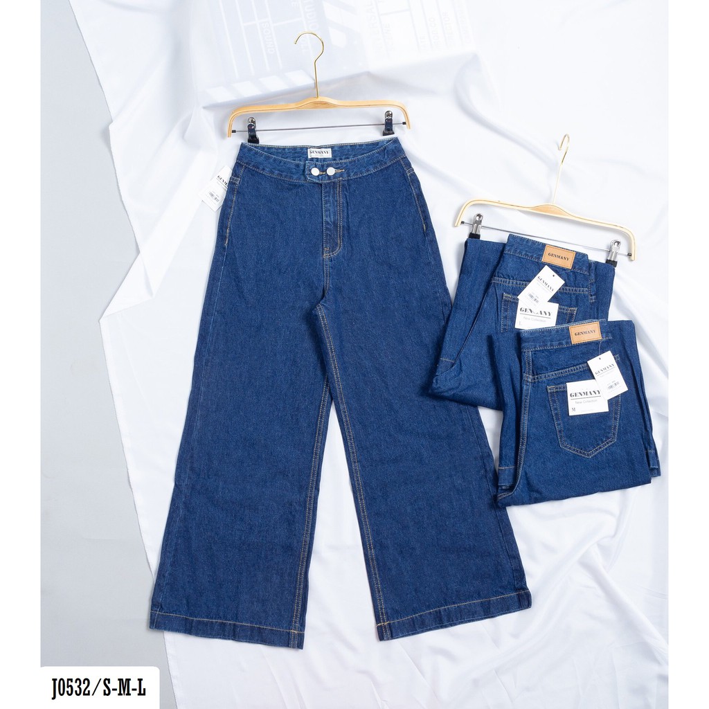 Quần Jean Ống Suông Nữ 2 Nút J0532 - Jeany