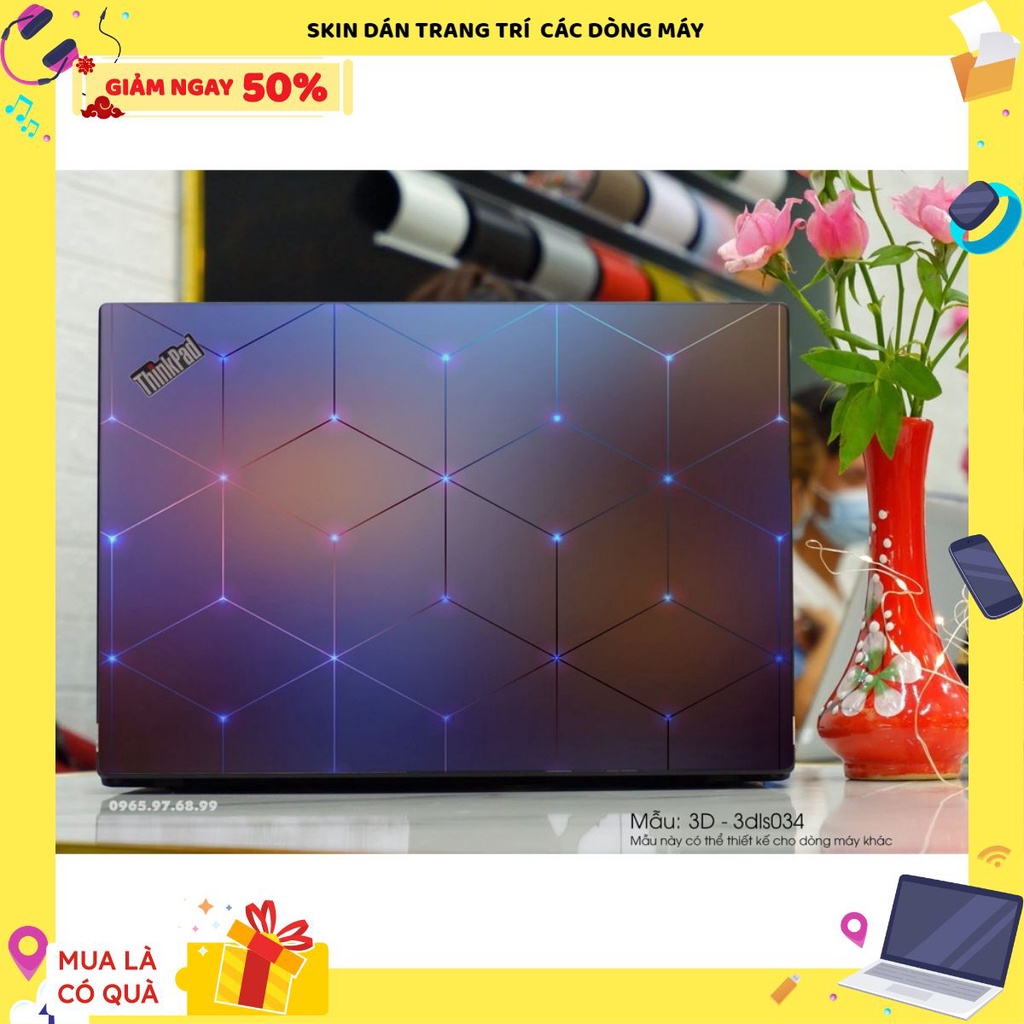 Skin dán laptop in theo yêu cầu (đã cắt sẵn đủ cho các dòng máy Dell, Asus, Acer, Macbook, Lenovo, MSI, HP, VAIO...)