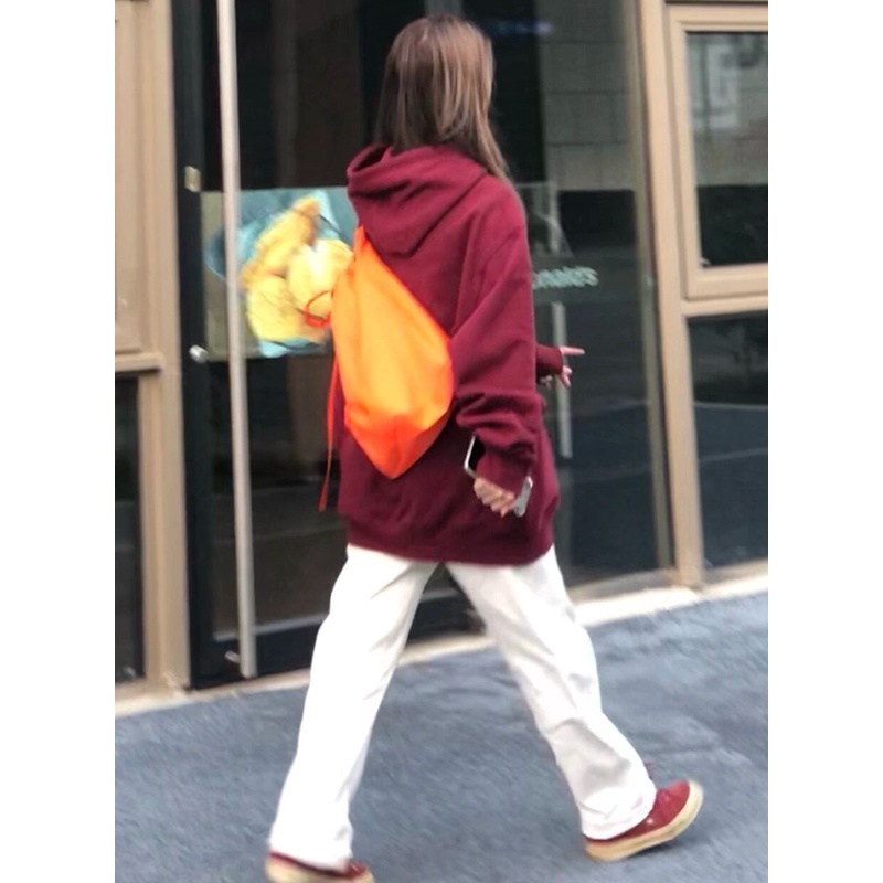 NRVP Áo Hoodie Nữ Tay Dài Dáng Rộng Thời Trang Phong Cách Hàn Quốc