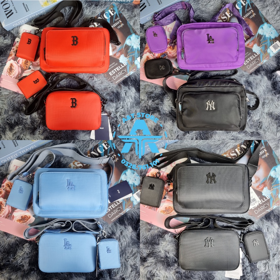 ( Chuẩn Hãng ) Túi Đeo Chéo MLB NY Nylon Ripstop Dodgers Full Tag Code