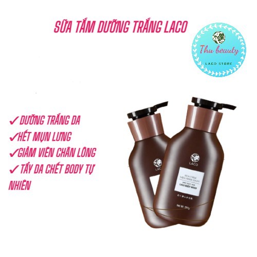 SỮA TẮM TRẮNG DA SAKE _ DA TRẮNG ĐẸP MỊN MÀNG_HẾT MỤN LƯNG_ CHÍNH HÃNG LACO