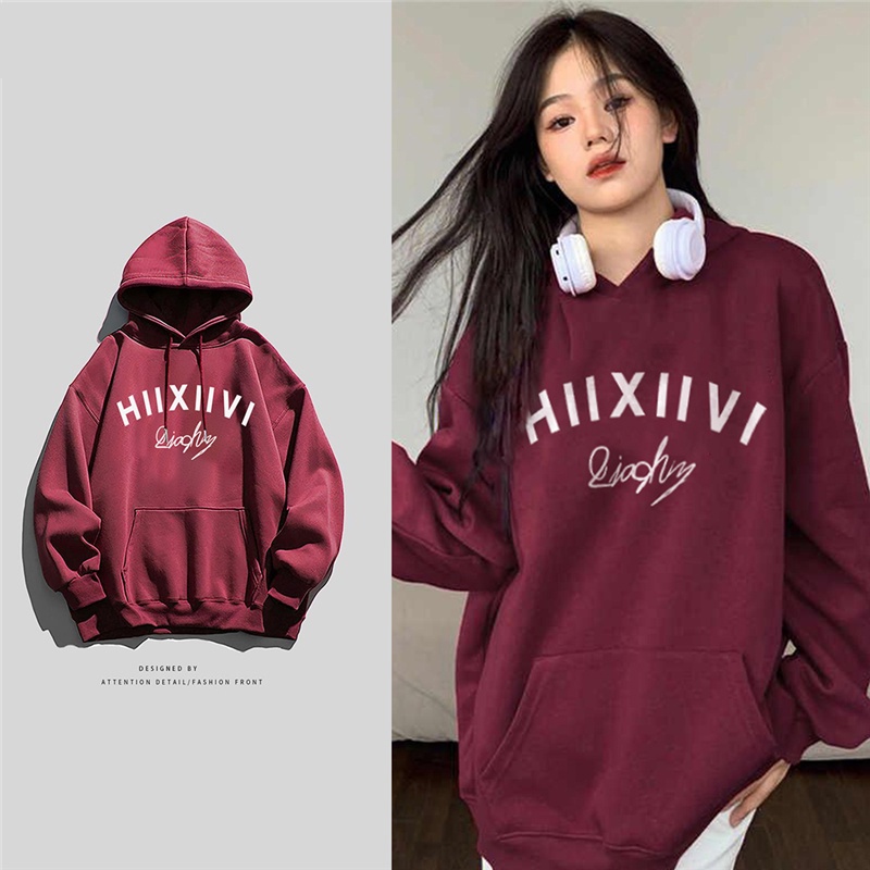 NRVP Áo Khoác Hoodie Tay Dài Dáng Rộng In Họa Tiết Phong Cách Hàn Quốc Dành Cho Nam Nữ