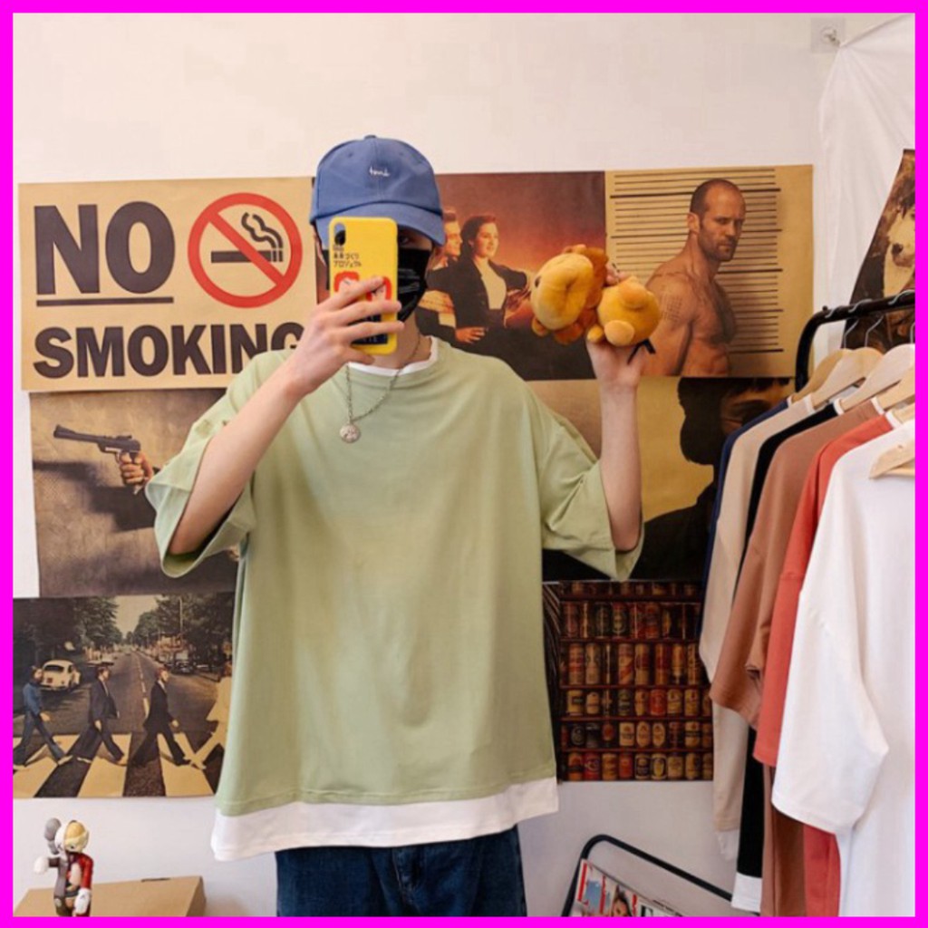 Áo Thun Tay Lỡ Vạt Layer Siêu Hot🍁 Unisex nam nữ đều mặc được | BigBuy360 - bigbuy360.vn