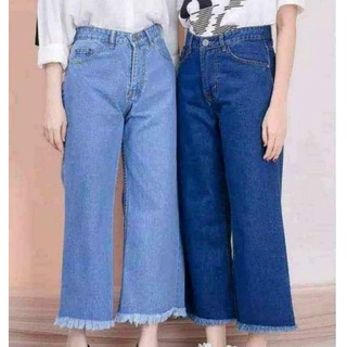 . Quần Jeans Dài Lưng Cao Thời Trang Cho Nữ