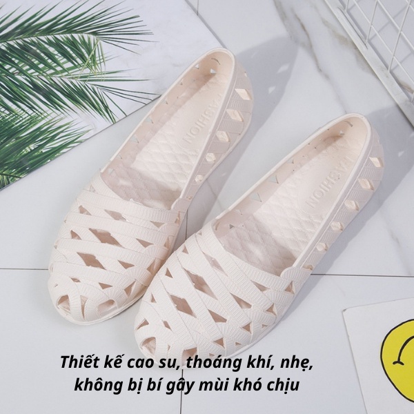 Giày nhựa cao su cao cấp bền đẹp đi nước thoải mái siêu êm thoáng khí