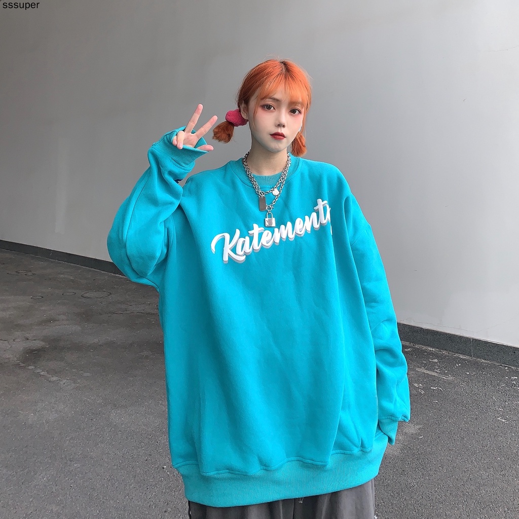 Áo Sweater Nữ Không Mũ In Chữ