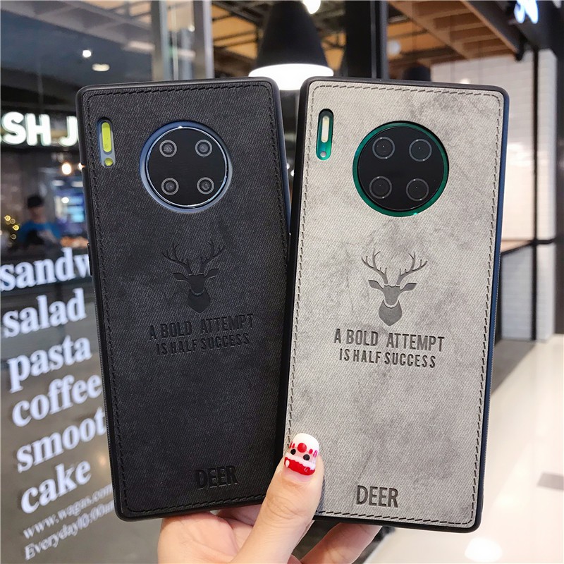Cho Huawei Mate 50 Pro 40 Pro Plus 30 Pro 20 Pro 20X 10 Pro Ốp Điện Thoại Phối Vải Phong Cách Retro